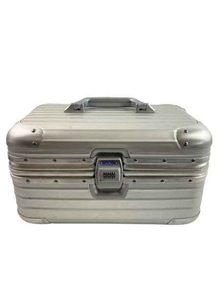 Vtg Rimowa Combination Safe Amenity Kit Beauty Case Silver Toned 928319980249