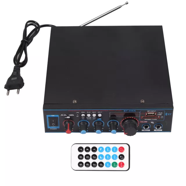 Bluetooth 800W Amplificateur puissance stéréo HiFi numérique FM Audio 12V/220V