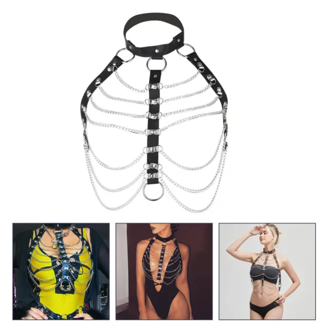 Rhinestone Bra Body Jewellery Harness Crystal Chain Bikini Lingerie Necklace