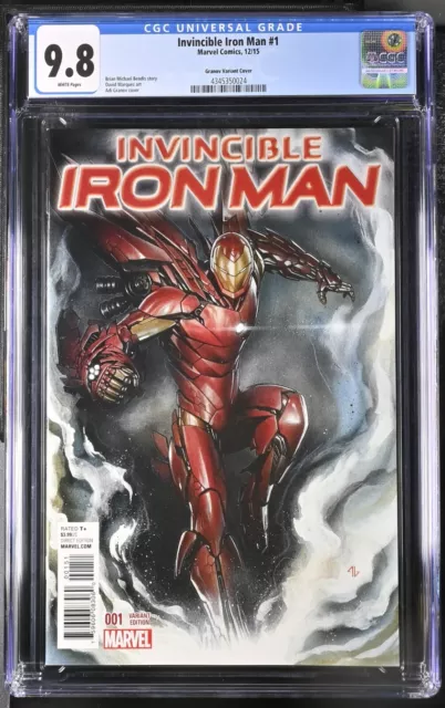 Invincible Iron Man 1 (CGC 9.8) Adi Granov variant cover 2015 Marvel Comics U828