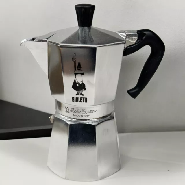 Bialetti - MOKA Express 6 Cup Espresso Maker (Made in Italy) Stainless Steel