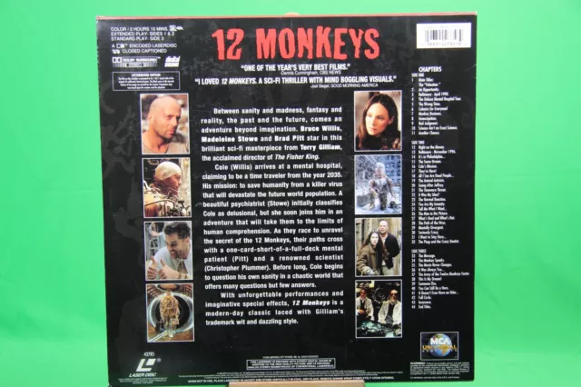 12 Monkeys | Bruce Willis | Sci-Fi - Letterbox Edition Laser Disc 1996 2