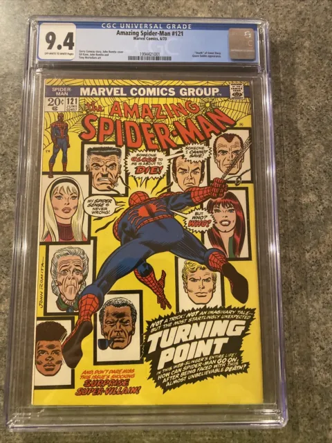 Amazing spiderman 121 CGC Graded 9.4 Death of Gwen Stacy Green Goblin Appearance