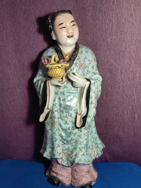 Very Large Super Quality  Chinese Famille Verte Figure