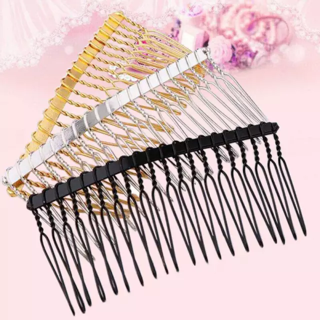 5Pcs 20 Teeth 75X35mm Metal Hair Clips Side Combs Pin Barrettes Hair Accessories