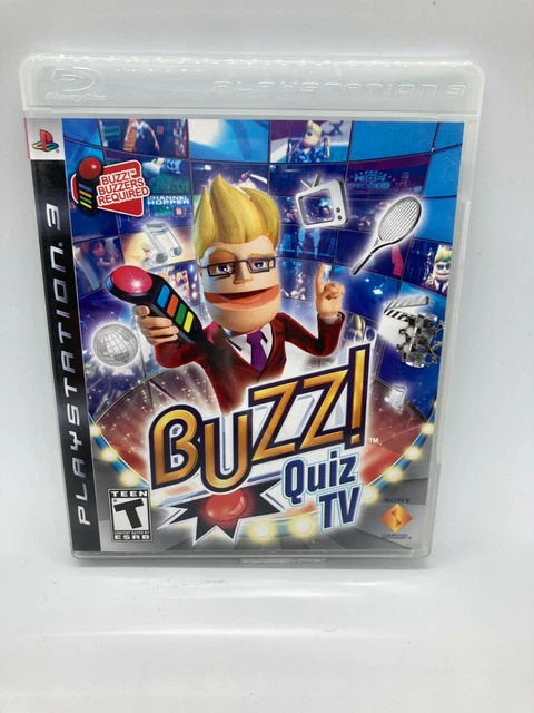 PS3 - BUZZ Quiz TV - Complete in Box CIB Disc Manual Case Playstation 3