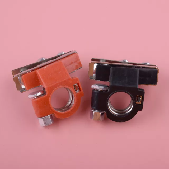 2x Car Top Post Battery Terminals Clamp Connectors Positive Negative Ends