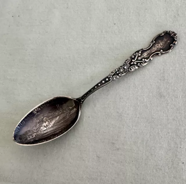 1900 Portland Independence Mine Cripple Creek Co Sterling Silver Souvenir Spoon