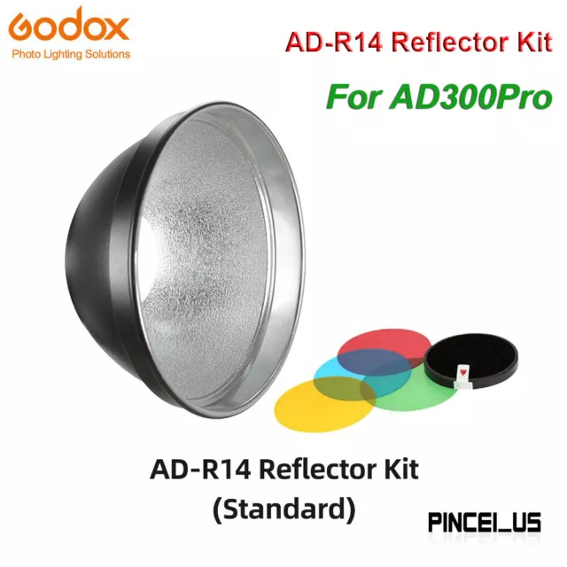 Godox AD-R14 Reflector Kit With Color Filters Honeycomb Grid For Godox AD300Pro