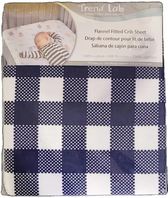 Flannel Fitted Crib Sheet Trend Lab - 100% Cotton