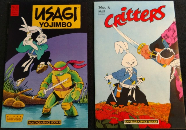 Usagi Yojimbo 10(1st Jei-san,Leonardo),Critters 3(Usagi Yojimbo),New Old Stk