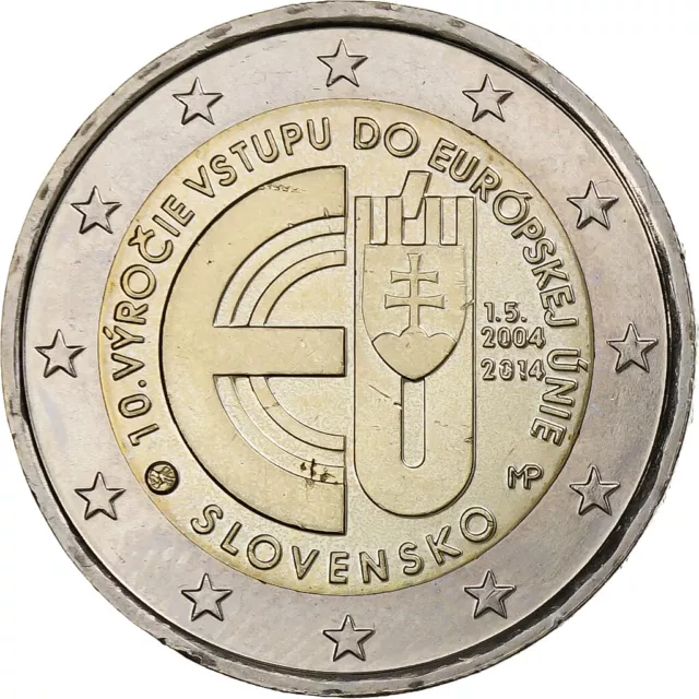 [#1250886] Slovaquie, 2 Euro, 10ème anniversaire de l adhesion à l' UE, 2014, SU