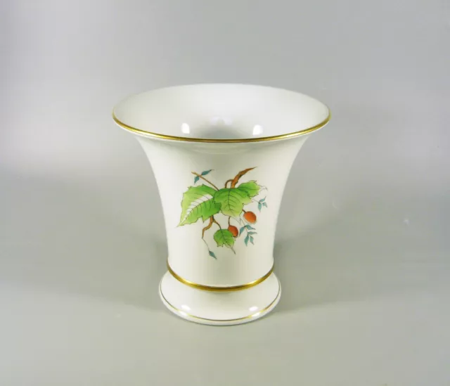 Herend, Rosehip Motive Vase 5.5", Handpainted Porcelain ! (Bt010)