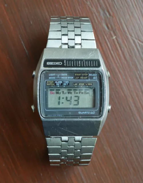 VINTAGE 1979 SEIKO A159 5009 Quartz LC watch. Seiko bracelet. Spare battery.  £ - PicClick UK
