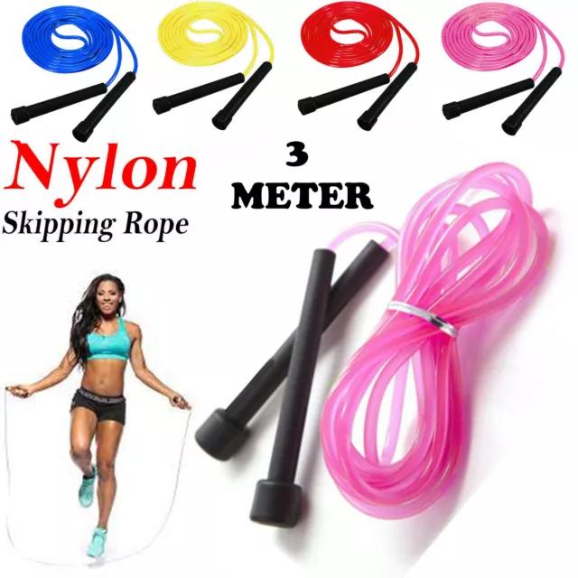 MMA Boxing Speed Cardio Gym Exercise Fitness Skipping Jump Rope 3M PVC Crossfit