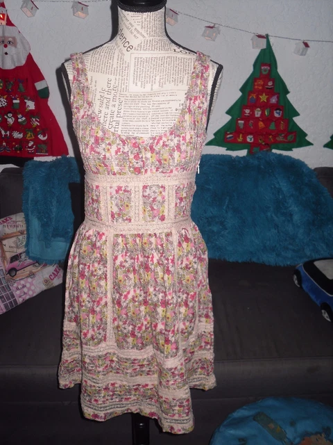 Robe fleurie dentelle transparente femme LE TEMPS DES CERISES taille 36