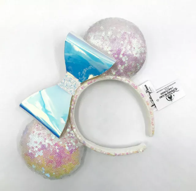 Minnie Ears Disney Parks Rare Sequins Iridescent Glitter Disneyland Headband
