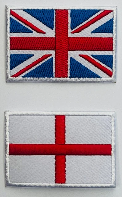 Black Union Jack UK Flag Biker Patch – Iron/Sew On Embroidered Badge