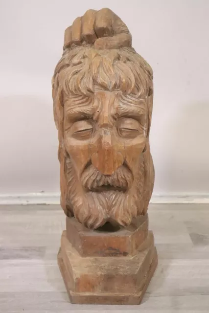 Haupt Johannes des Täufers 66cm Holzfigur Jean ROUPPERT (1887-1979) (MÖ2999)