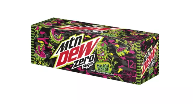Mountain Dew Mtn Dew Zero Sugar Melon Watermelon Citrus 12 oz, 12 Pack Can
