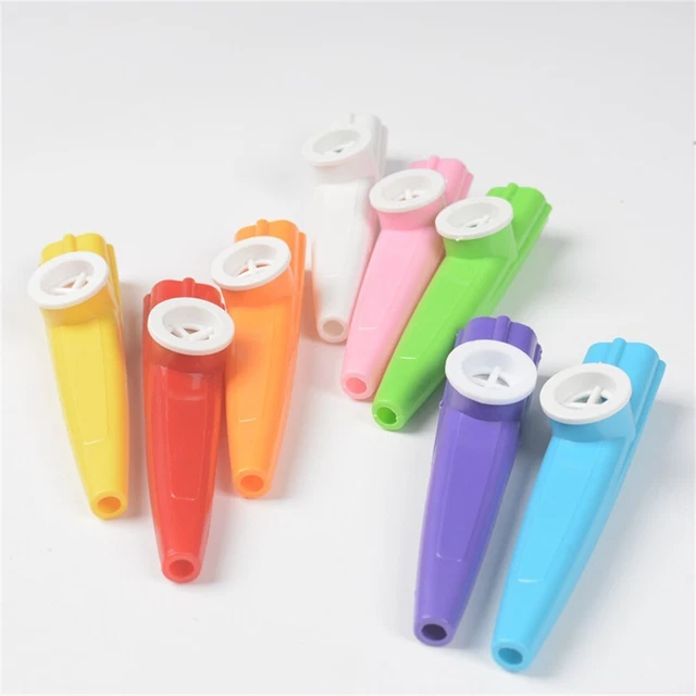 Pack vibrant de 10 flûtes à bouche Kazoo pour enfants instruments de musique W