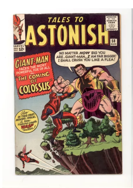 Tales to Astonish 58 Lower Grade 1st Appearance Colossus Jack Kirby Art 1964
