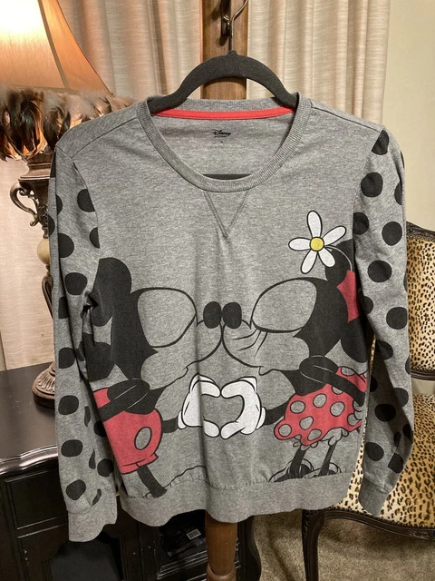 DISNEY Mickey Mouse Minnie Mouse Kissing Vacation Top Size M￼