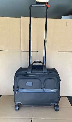 Tumi Alpha 3 Deluxe 4 Wheeled Laptop Case Brief Briefcase Computer Bag 2603627