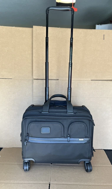 Tumi Alpha 3 Deluxe 4 Wheeled Laptop Case Brief Briefcase Computer Bag 2603627