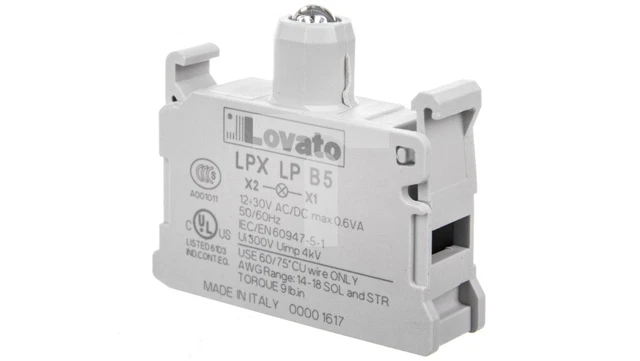 Lampenfassung mit gelber LED 12-30V AC/DC LPXLPB5 /T1DE