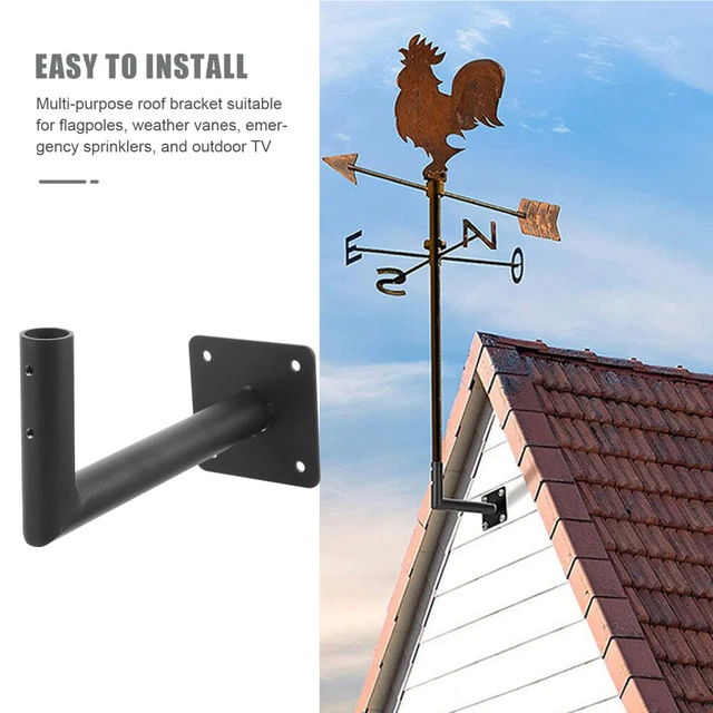 Kit Staffe A V Per Antenna TV In Acciaio Inox | Supporto Da Parete Per Pali Ø 30-51 Mm | Accessori Per Installazione Esterna - 2
