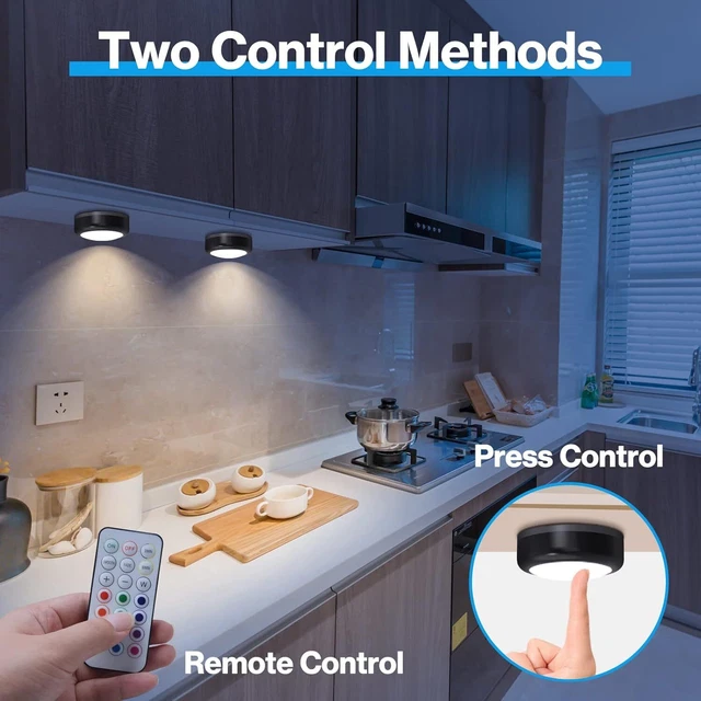 UNDER LIGHTS RGB Wireless Lights LED Closet Lights Night 4000K