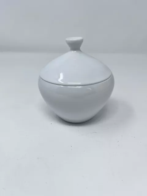 Arzberg White Shape 2000 Made in Germany Sugar Bowl With Lid Fine China