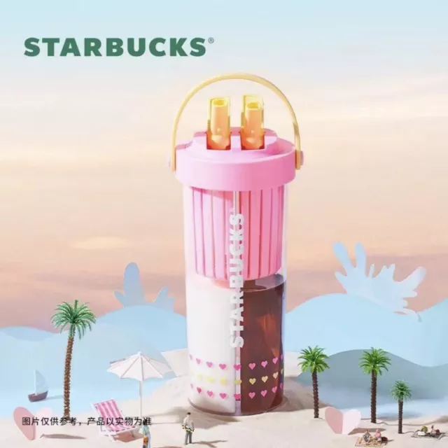 STARBUCKS 2024 CHINA Colorful Summer Double drinking mouth 26oz Plastic