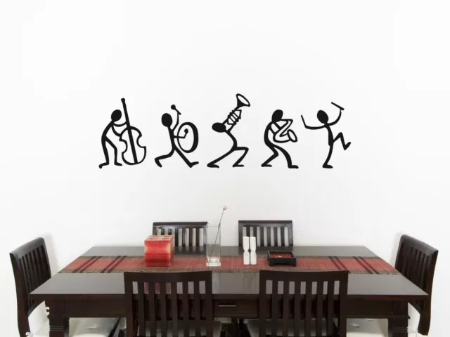 Music Stick Men Living Room Dining Bedroom Decal Wall Art Sticker Picture