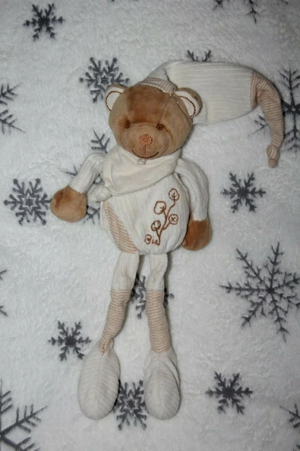 Doudou Et Compagnie Ours Coton Bio Beige  Marron