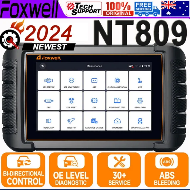 FOXWELL NT809 Car Diagnostic Scanner All System OBD2 Scan ABS Bidirectional Tool