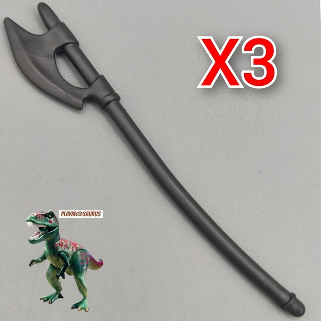 Lot De 3 Haches Playmobil Guerriers Vikings – Figurines Médiévales Barbares – Occasion