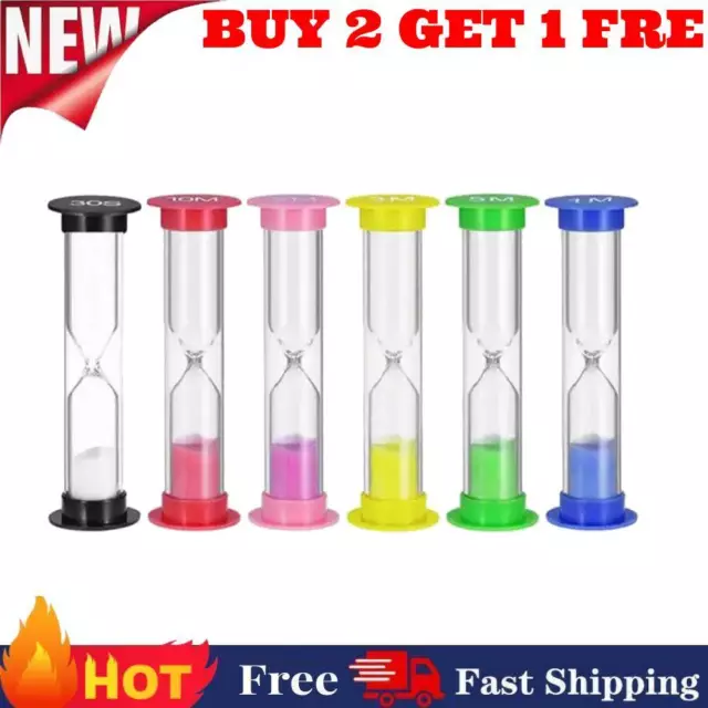 0.5/1/2/3/5/10 Minute Colorful Hourglass Sandglass Sand Clock Timers Sand Shower