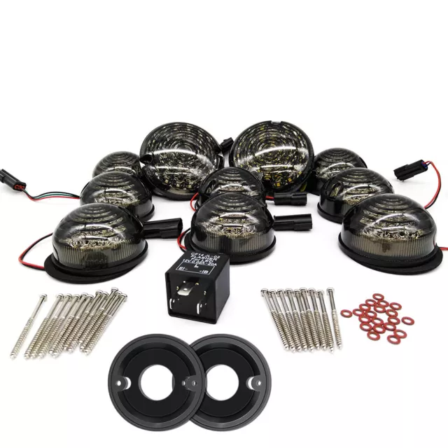 Complete Led Lamp Upgrade Kit Fog Indicator w/Base for Land Rover Defender