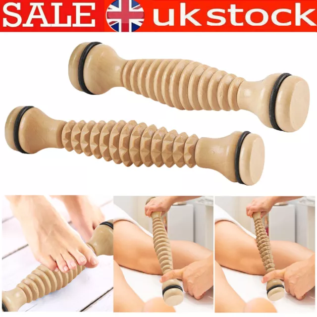 1Pc Wooden Exercise Roller Foot Roller Massager Stress Relief Foot Care Tools UK