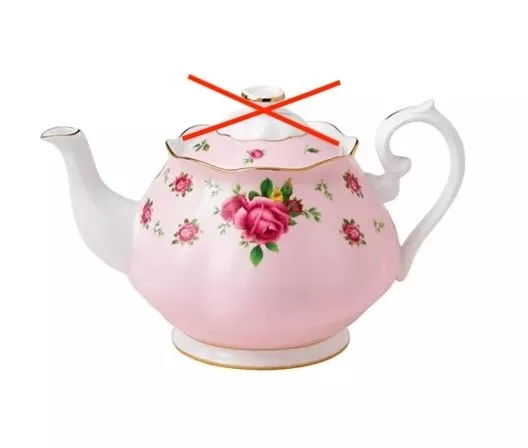 Royal Albert G9942 Pink Bone China Floral New Country Roses Tea Pot (NO LID)