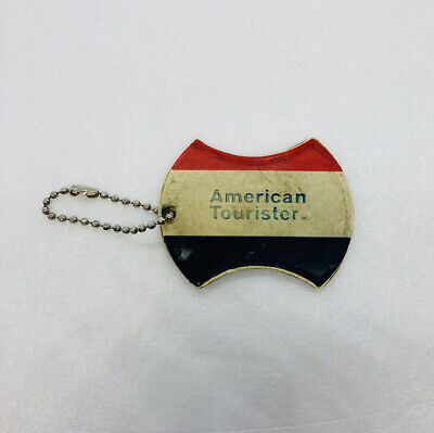 AMERICAN TOURISTER Vintage 1970s Retro Travel Luggage Hang Tag Red White Blue 26