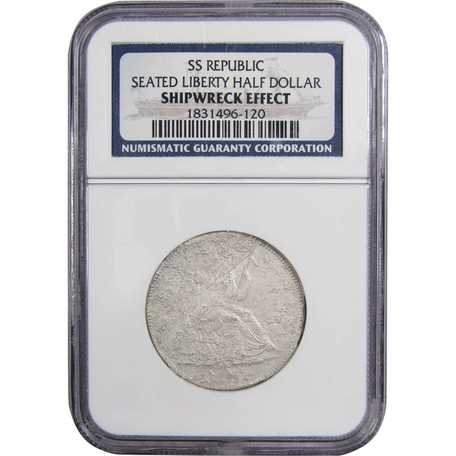 Seated Liberty Half Dollar NGC SS Republic Shipwreck Effect SKU:OPC40