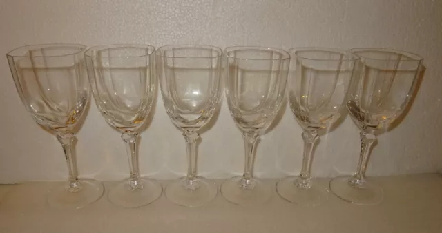 Lot De 6 Verres A Eau En Cristal