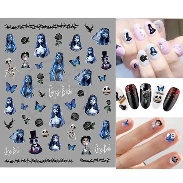 Nail Art Sticker Vivid 5D Halloween 5D Relief Nail Art Water Sticker Leicht