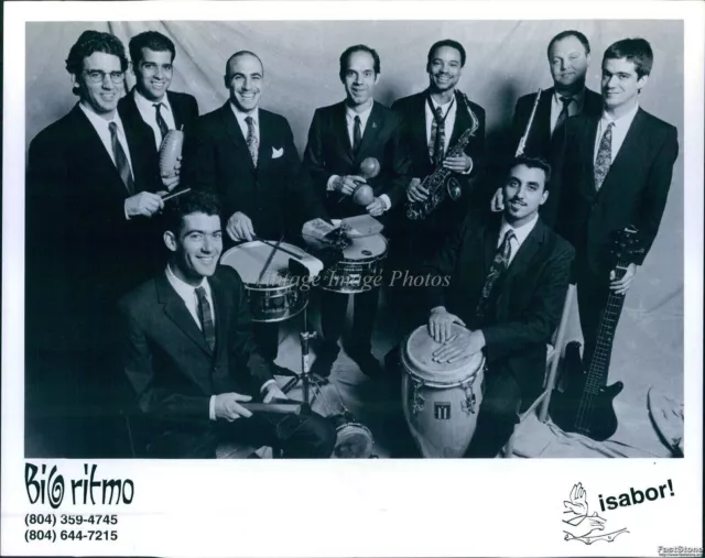 Bio Ritmo Music Group Isabor! Saxophone Drums Musician 8X10 Vintage Press Photo