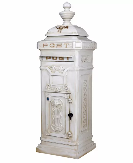 Boîte aux Lettres Blanc Style Cottage Stadbriefkasten Postbox Individuel Neuf