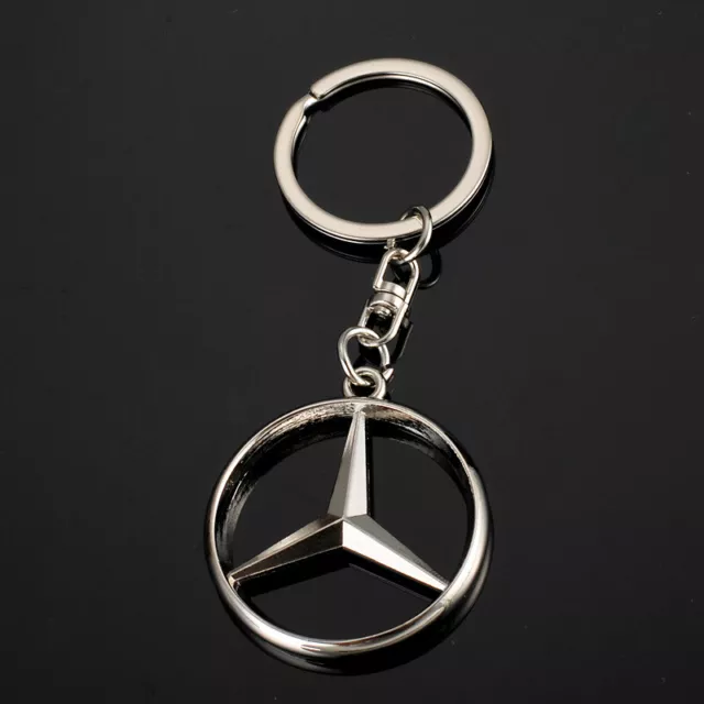 3D All Metal Car Alloy Car Logo Metal Keychain Key Ring for Benz