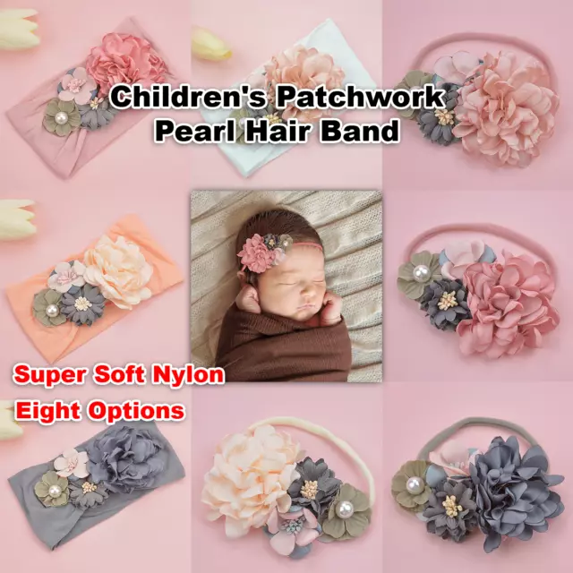 2 x Ins Baby Kids Toddlers Hair Band Accessories Hairpins Girl Bow Flowers AU